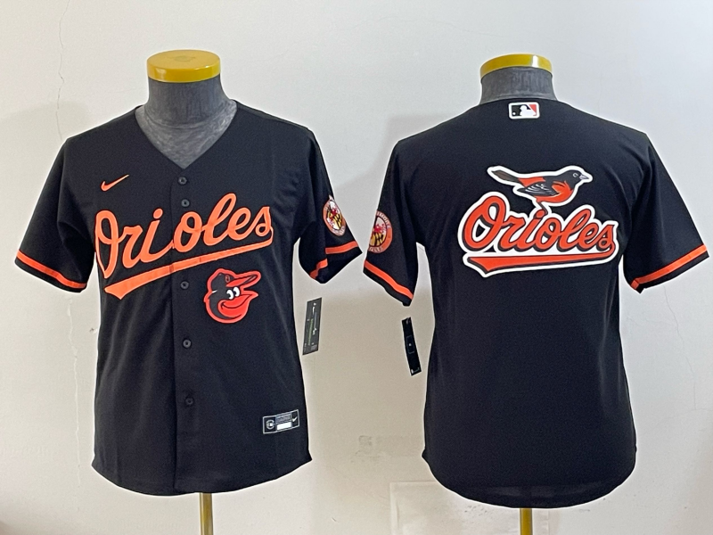 Youth 2025 Baltimore Orioles Blank black Nike MLB Jersey 005->youth mlb jersey->Youth Jersey